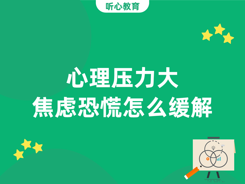 心理压力大,焦虑恐慌怎么缓解?