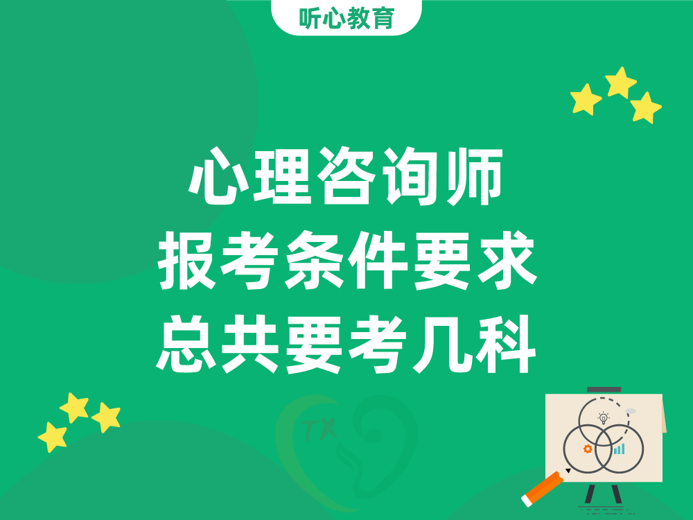 心理咨询师报考条件要求？总共要考几科？