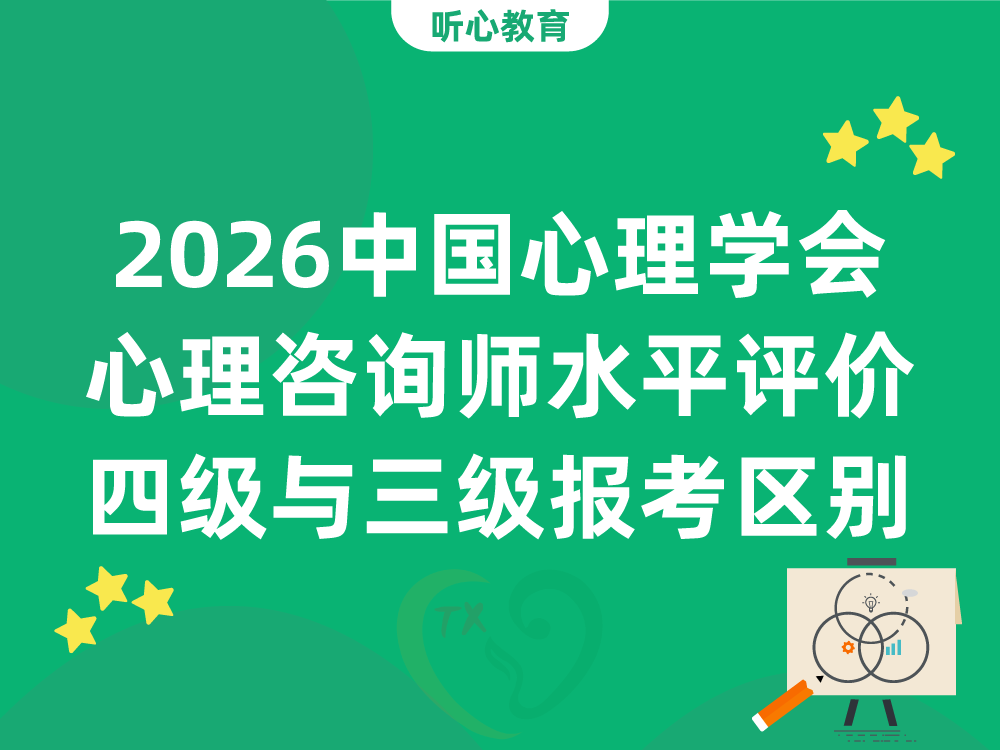 2026中国心理学会心理咨询师水平评价：四级与三级报考门槛区别